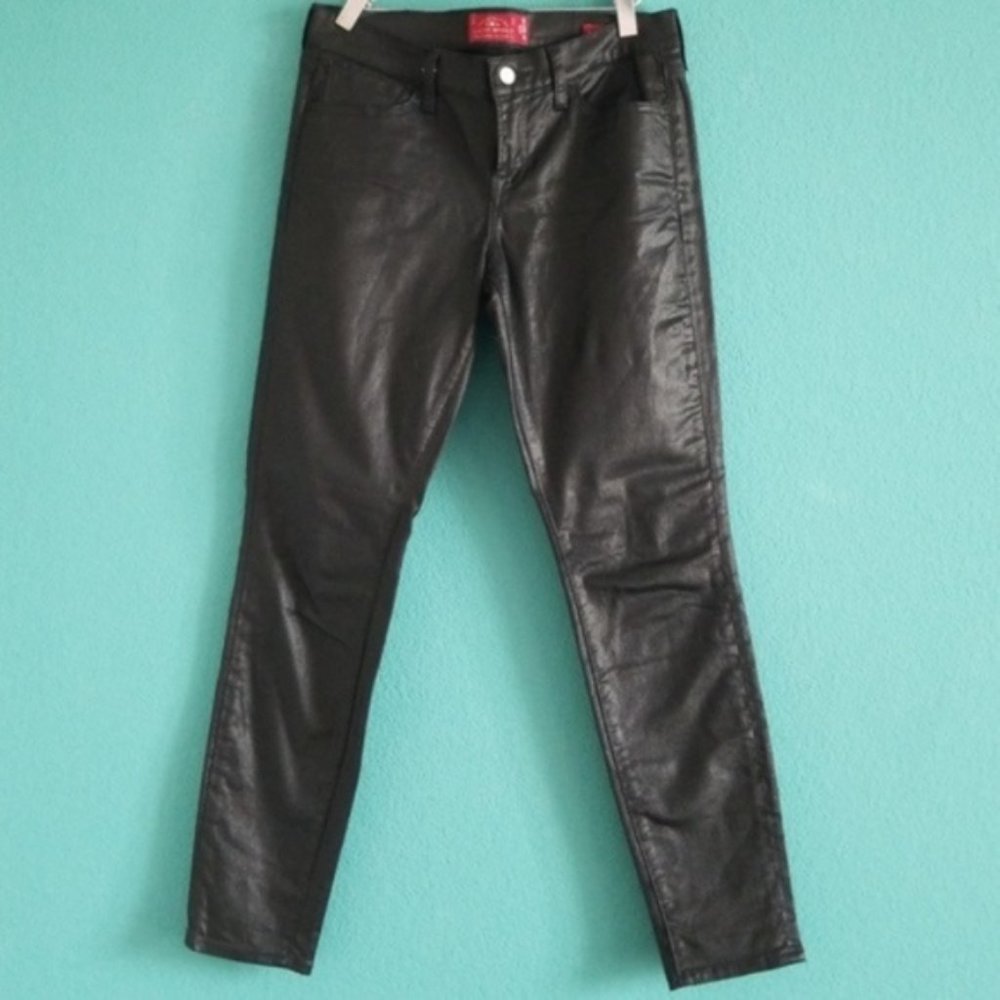 {Lucky Brand} Charlie Skinny Black Shiny Jeans